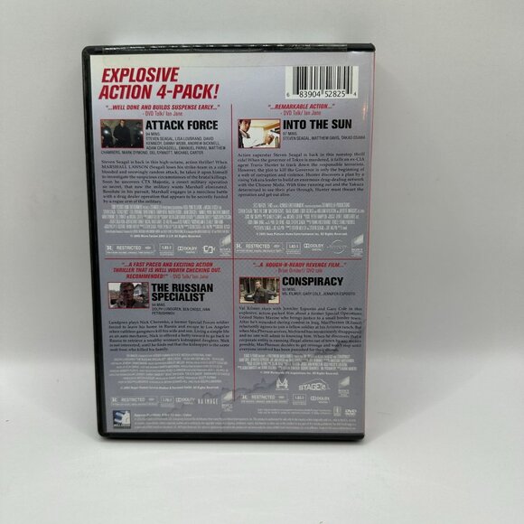 Hollywood Hits 4 Movie Action Collection Steven Seagal Dolph Lundgren DVD - Picture 2 of 3